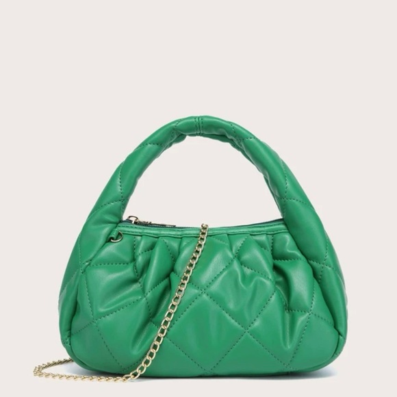 Quilted Chain Ruched Bag - Picture 8 of 10